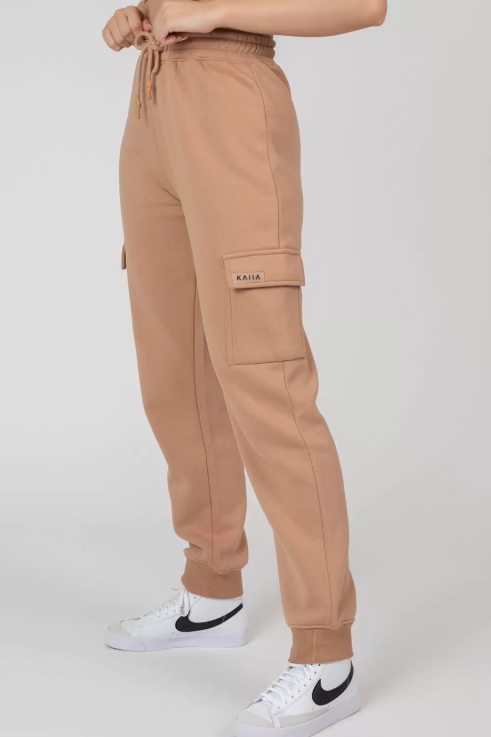 Shop Public Desire Cargo Joggers Biscuit Brown