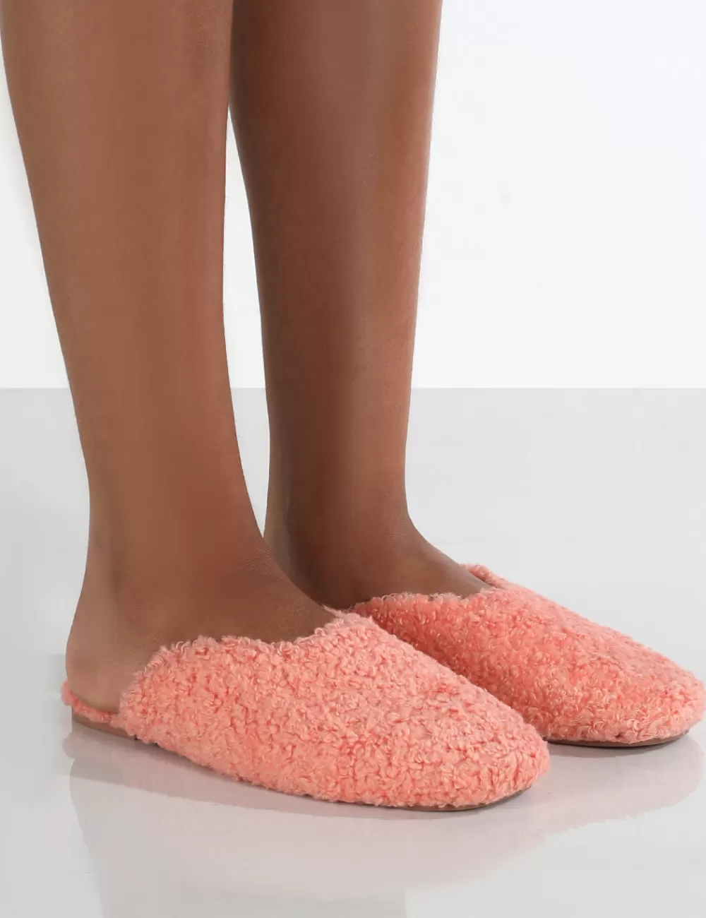 Hot Public Desire Ciao Teddy Slip On Slippers Pink