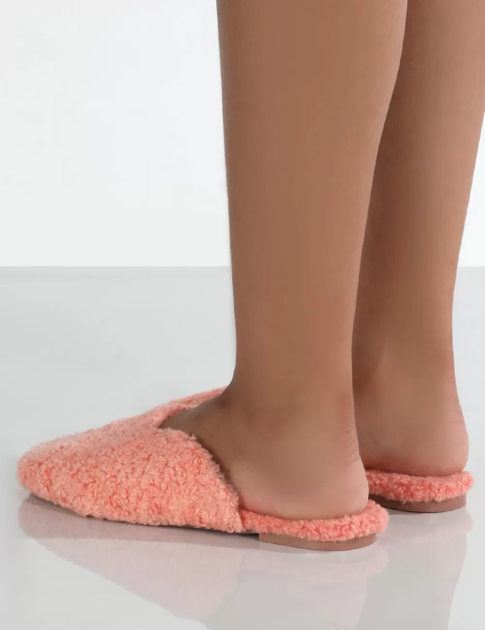 Hot Public Desire Ciao Teddy Slip On Slippers Pink