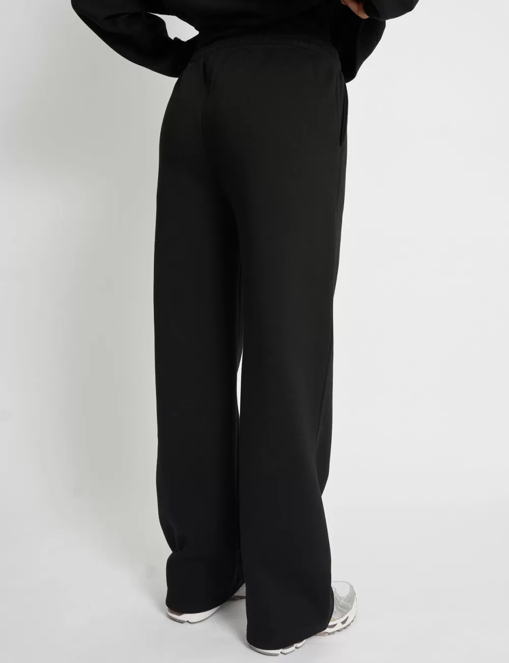 Cheap Public Desire Kaiia Bubble Script Bow Detail Wide Leg Joggers Black & Cream Black_and_cream