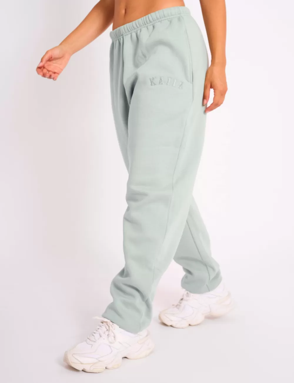 Online Public Desire Kaiia Logo Cuffed Joggers Sage Green Sage_green