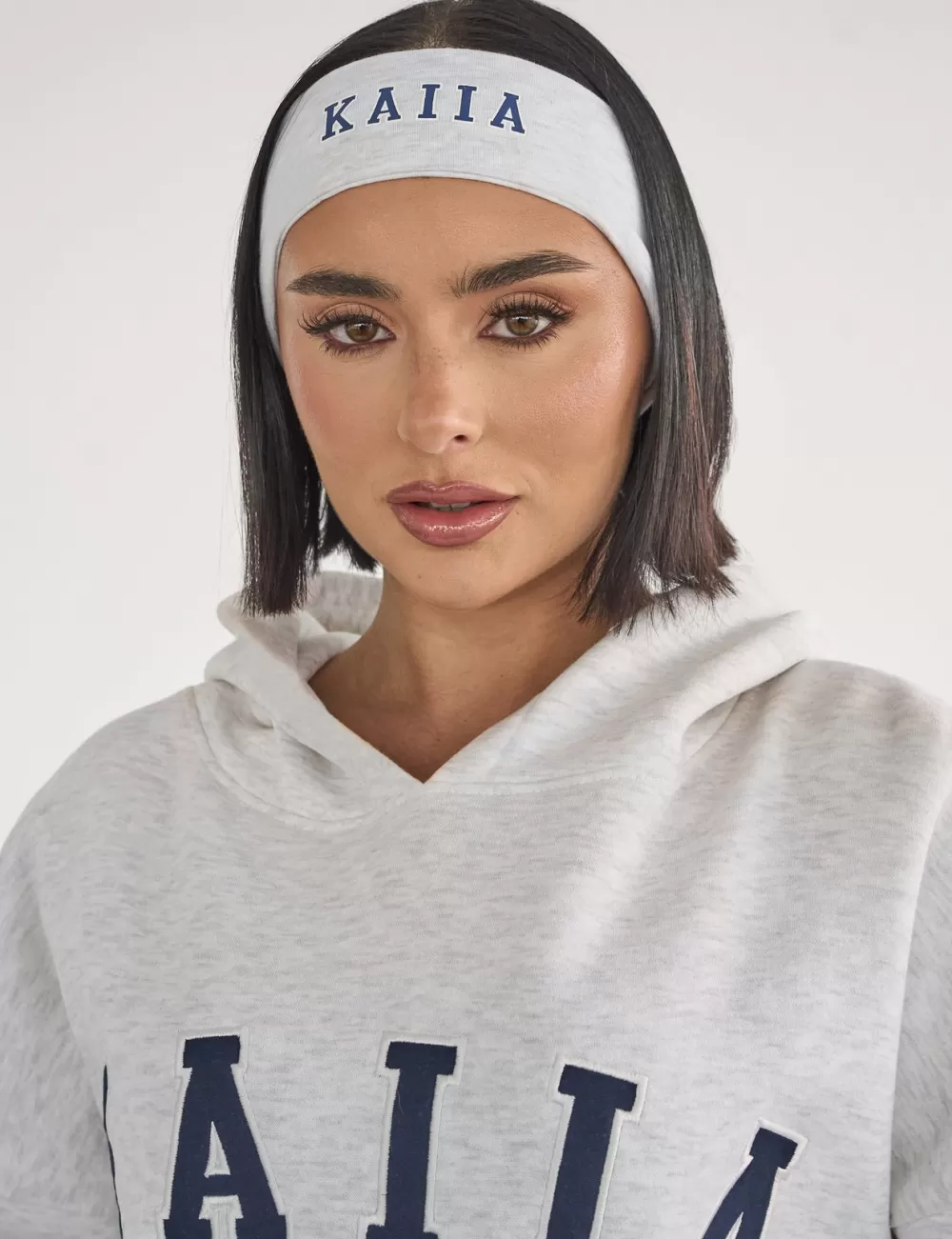 Cheap Public Desire Kaiia Logo Headband Light Grey Marl Grey_marl