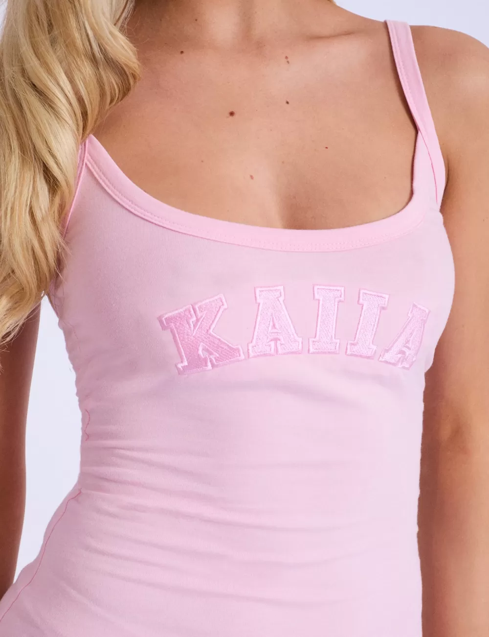 Flash Sale Public Desire Kaiia Logo Mini Cami Dress Baby Pink