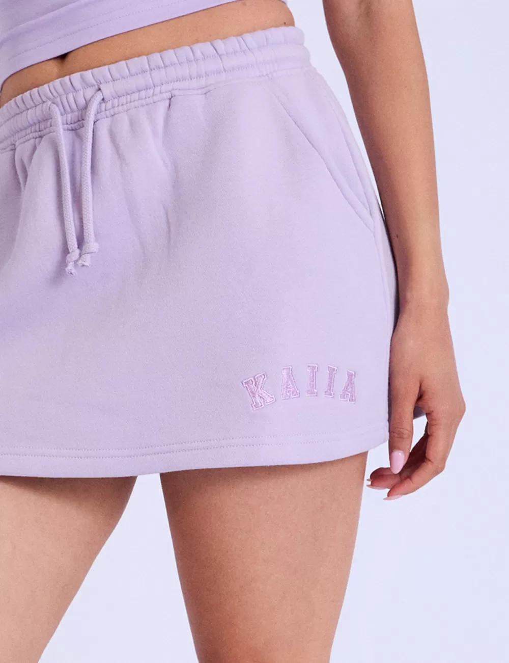 Store Public Desire Kaiia Logo Mini Sweat Skirt Lilac Purple