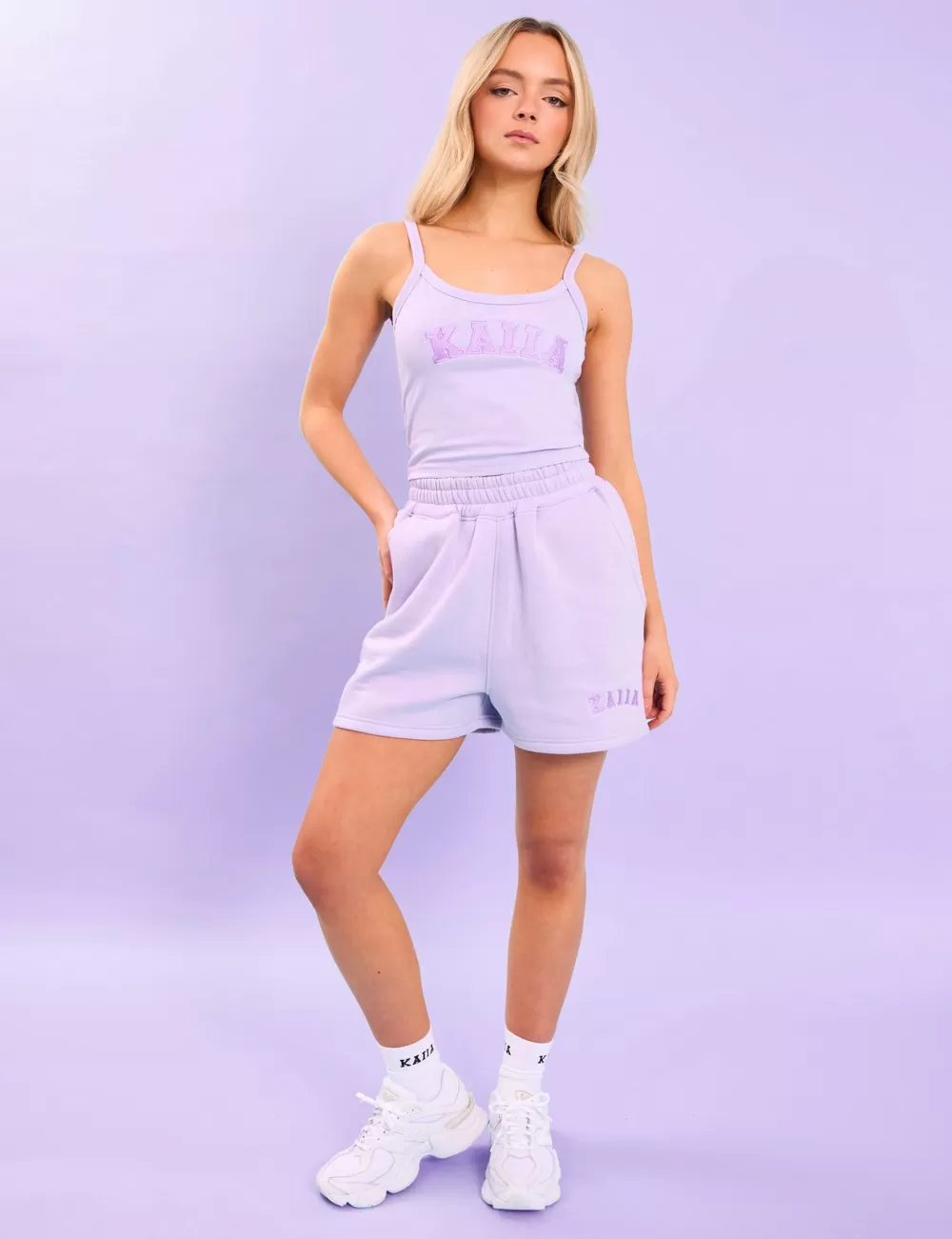 Best Public Desire Kaiia Logo Sweat Shorts Lilac