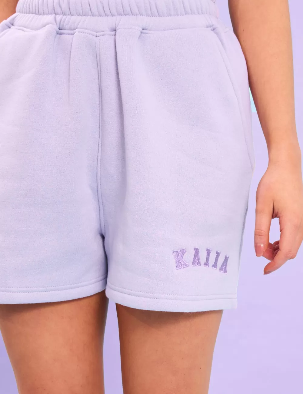 Best Public Desire Kaiia Logo Sweat Shorts Lilac