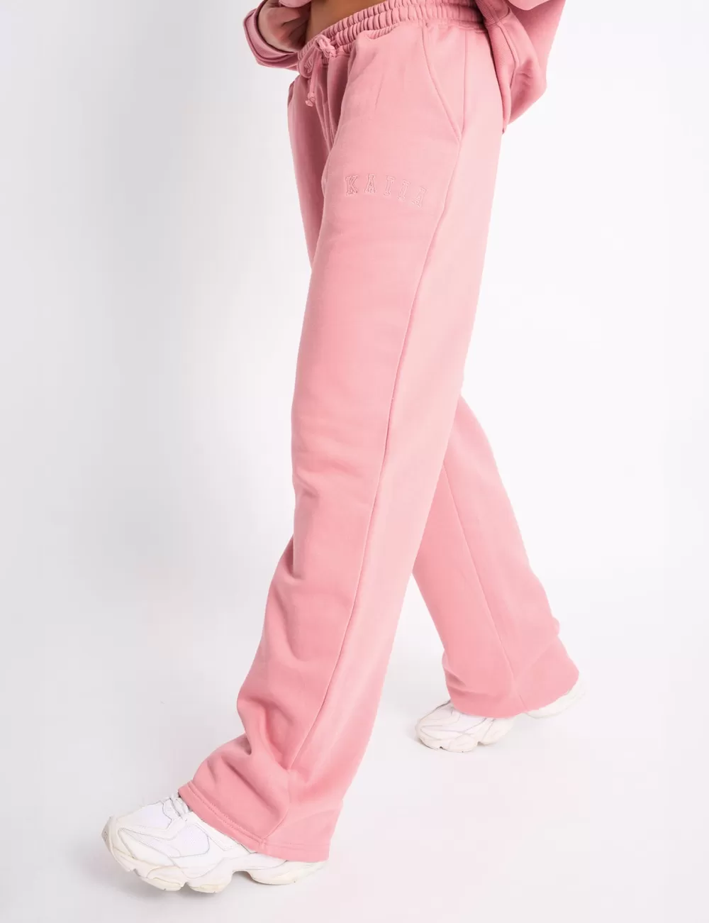 Online Public Desire Kaiia Logo Wide Leg Jogger Blusher