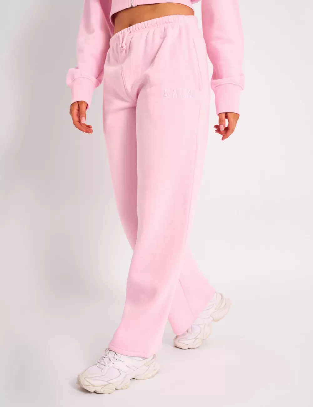 Flash Sale Public Desire Kaiia Logo Wide Leg Joggers Light Pink Light_pink