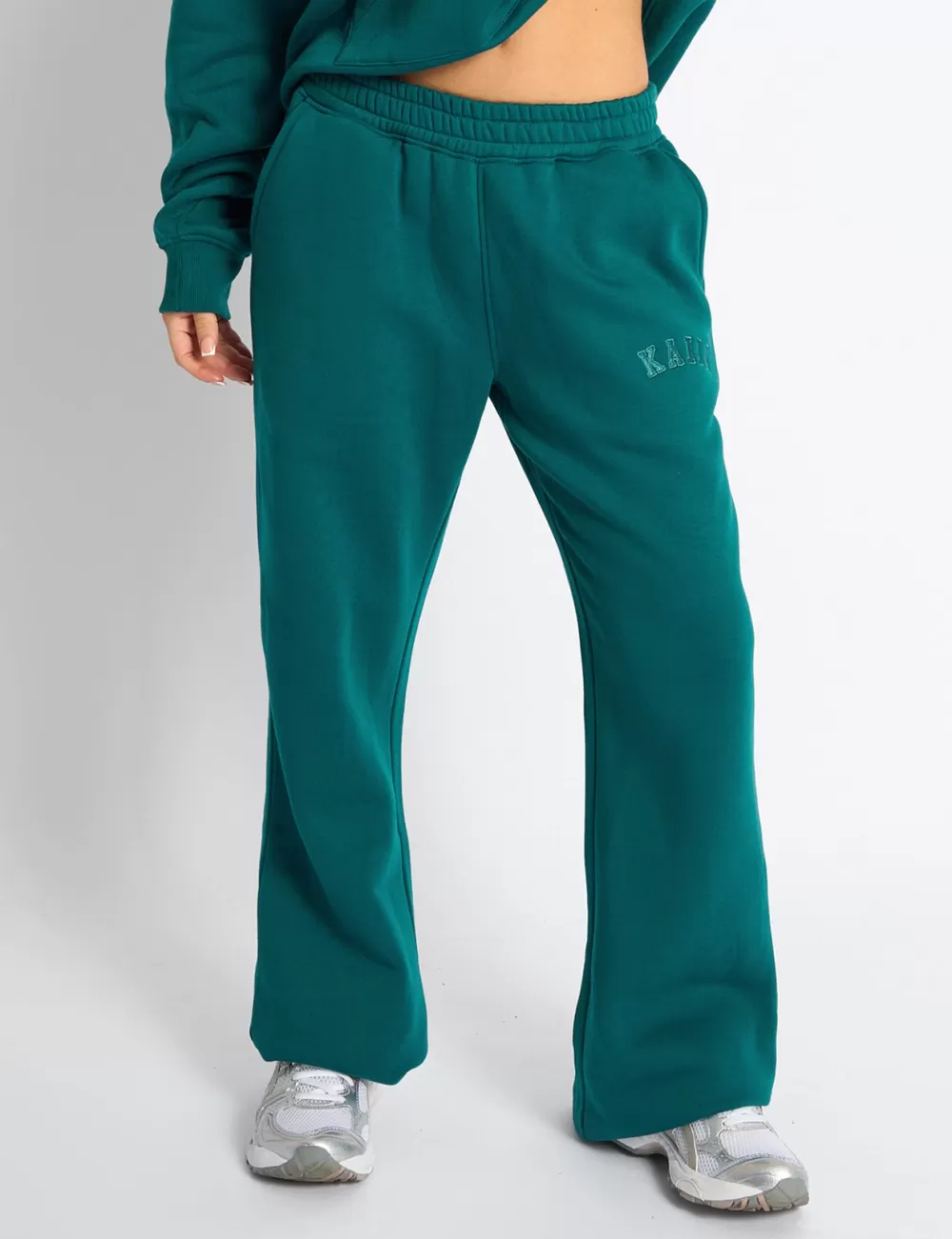 Cheap Public Desire Kaiia Logo Wide Leg Joggers Teal