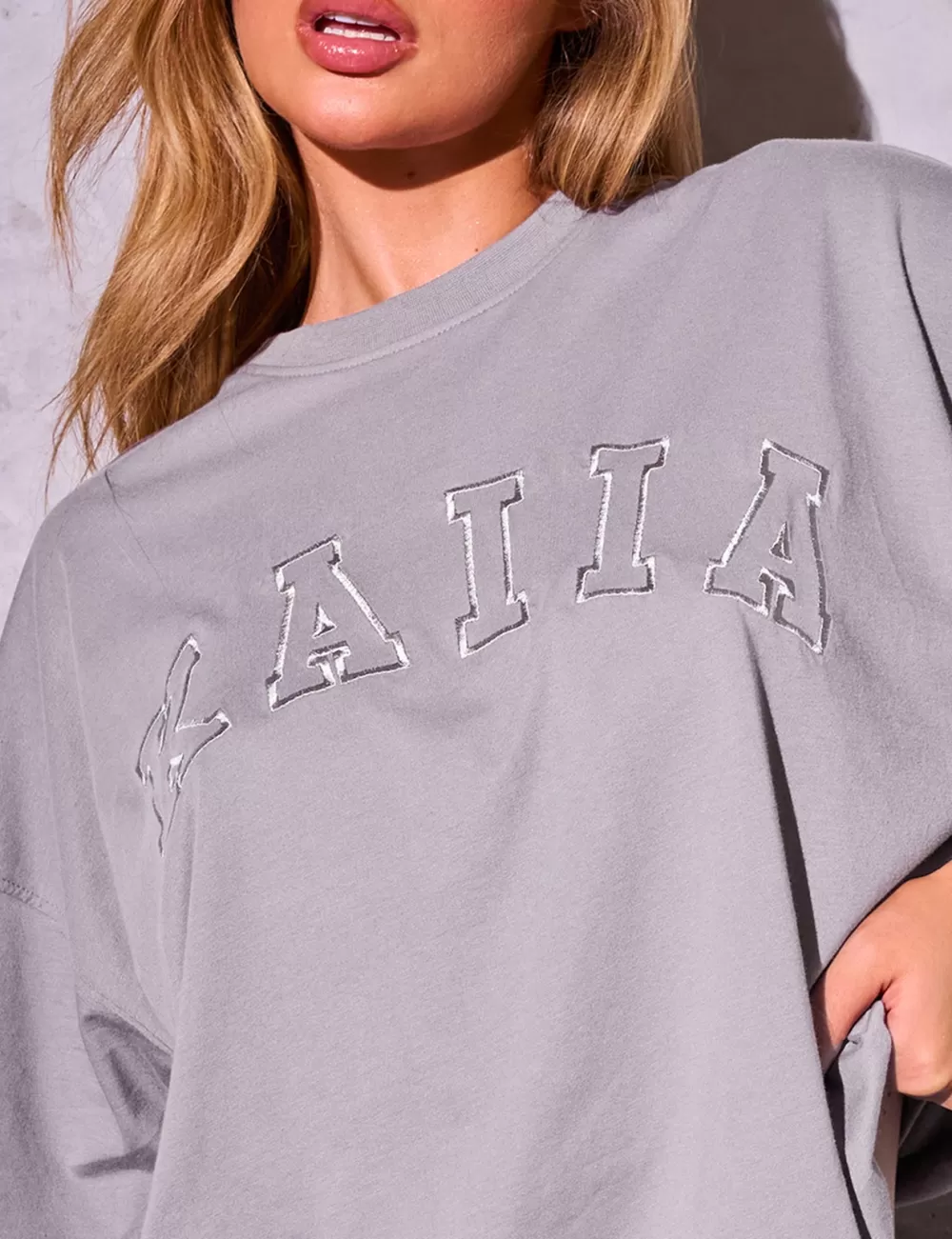 Fashion Public Desire Kaiia Oversized T-Shirt Dove Grey Dove_grey