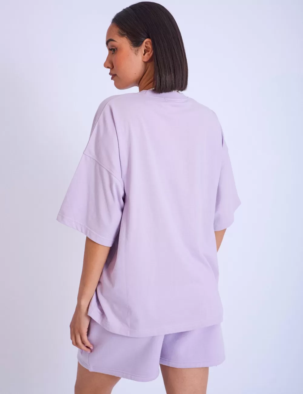 New Public Desire Kaiia Oversized T-shirt Lilac Purple