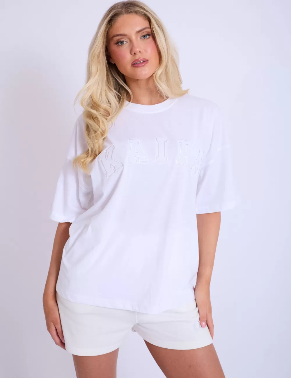 New Public Desire Kaiia Oversized T-shirt White