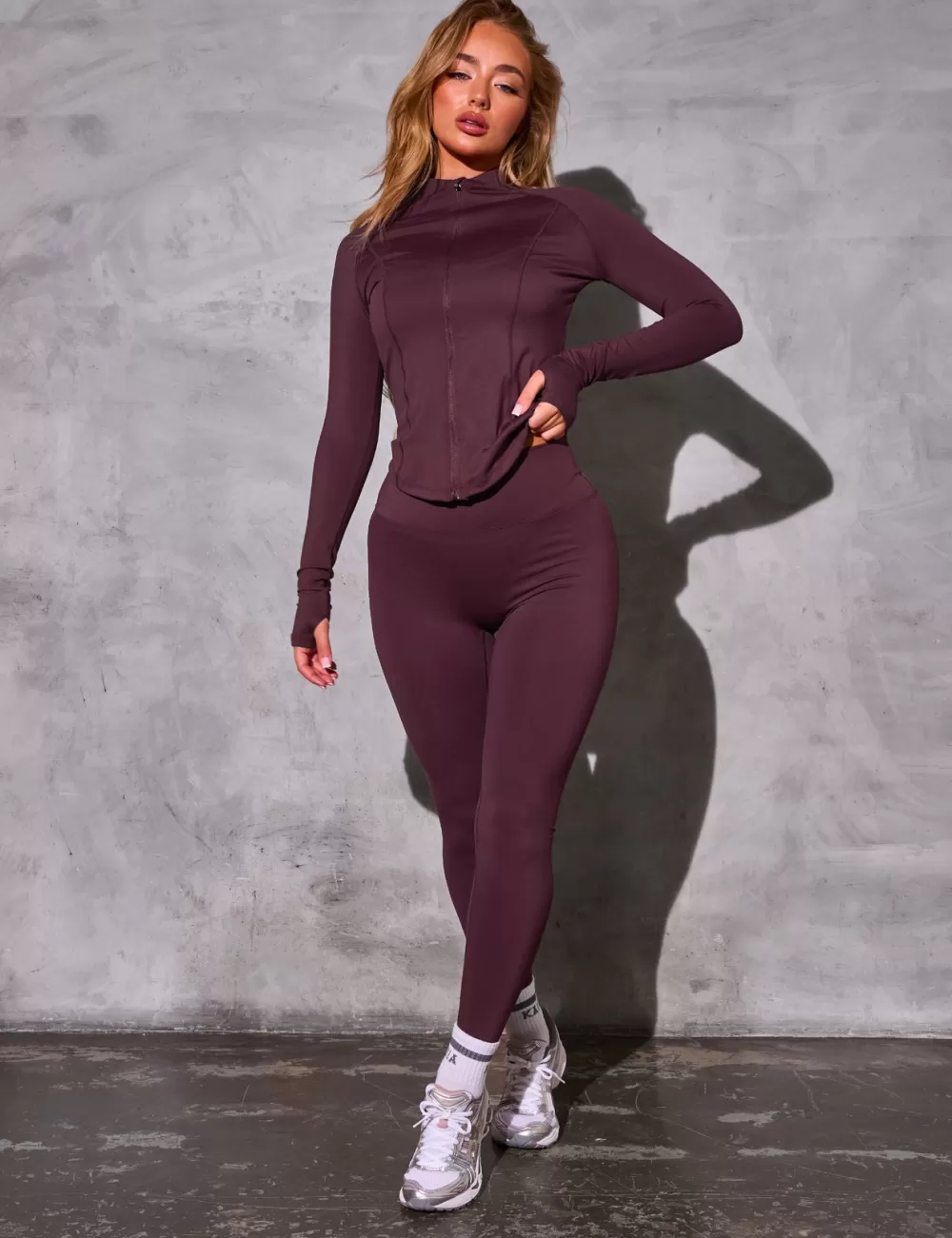 Cheap Public Desire Kaiia Sculpt Leggings Burgundy