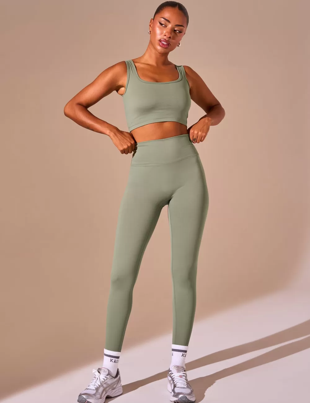 Flash Sale Public Desire Kaiia Sculpt Leggings Khaki