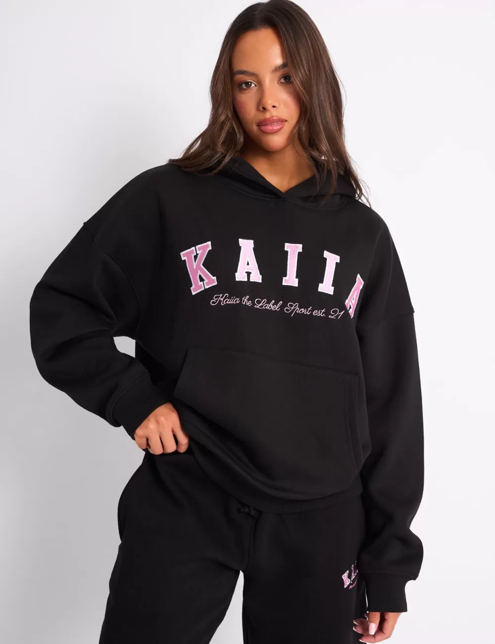 Flash Sale Public Desire Kaiia Slogan Oversized Hoodie & Pink Black