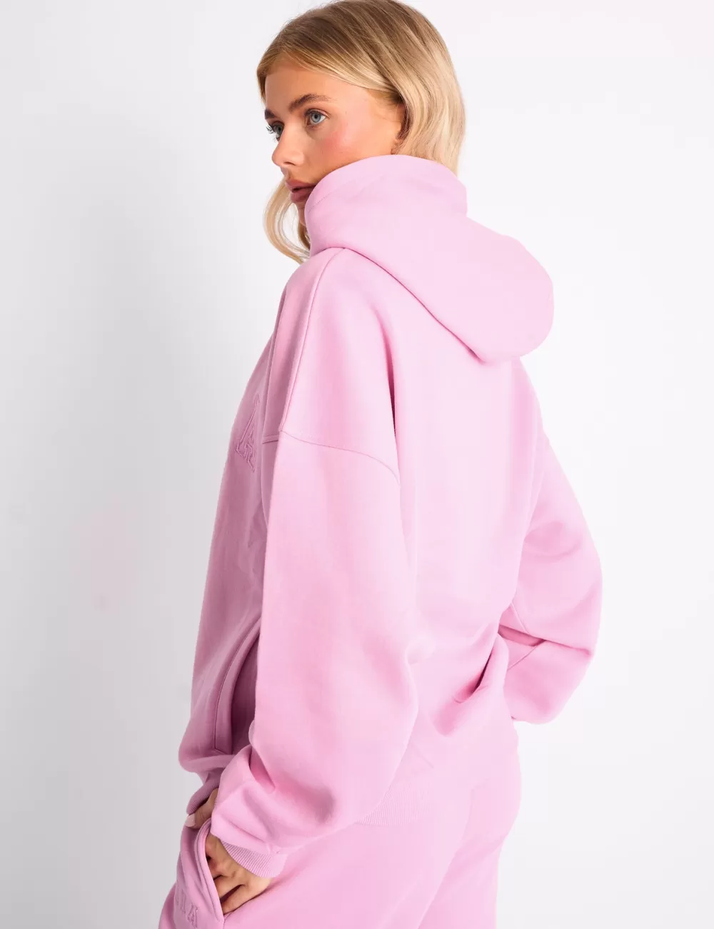 Hot Public Desire Kaiia Slogan Oversized Hoodie Candy Pink Candy_pink