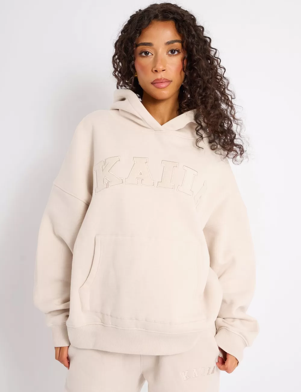 Flash Sale Public Desire Kaiia Slogan Oversized Hoodie Cream