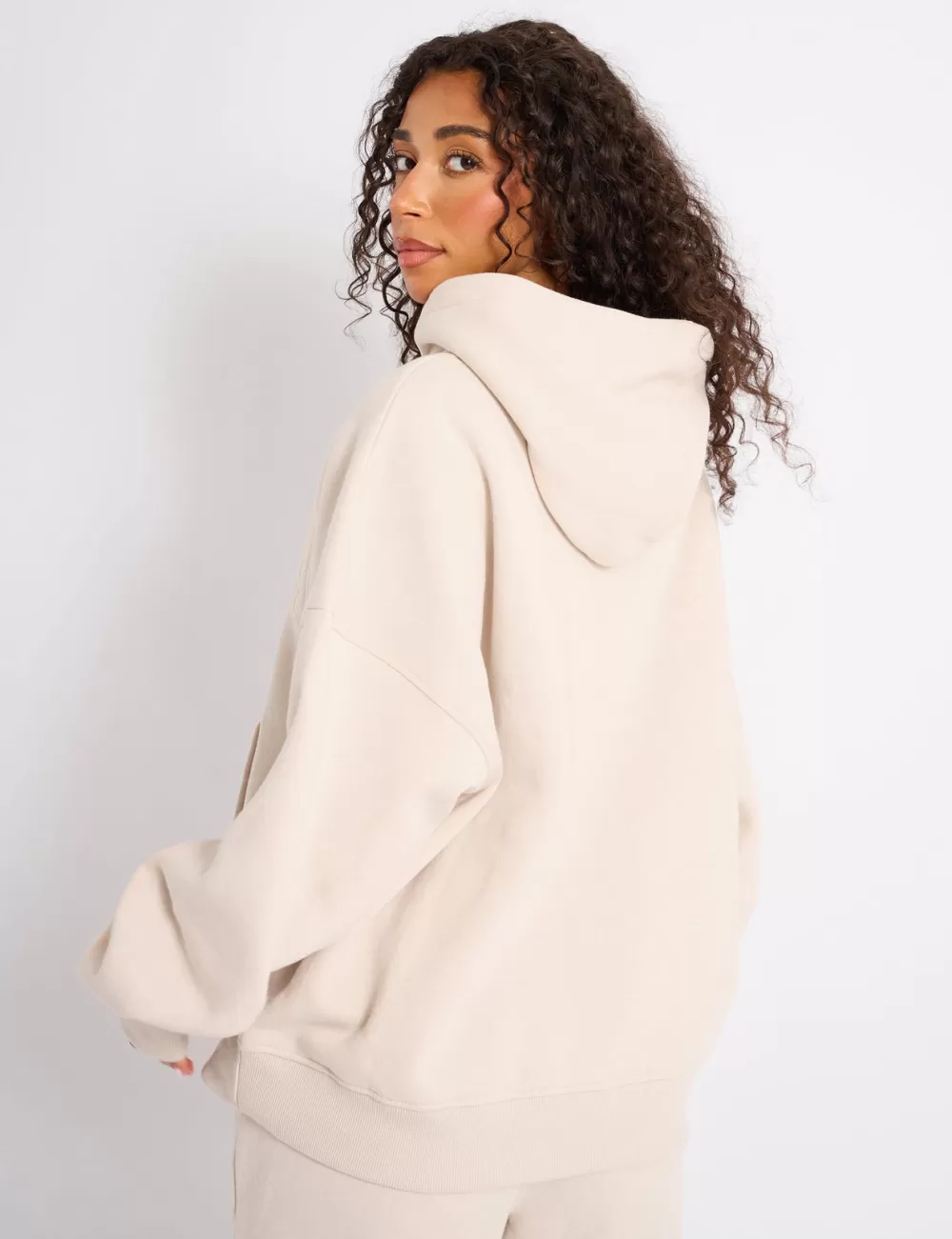 Flash Sale Public Desire Kaiia Slogan Oversized Hoodie Cream