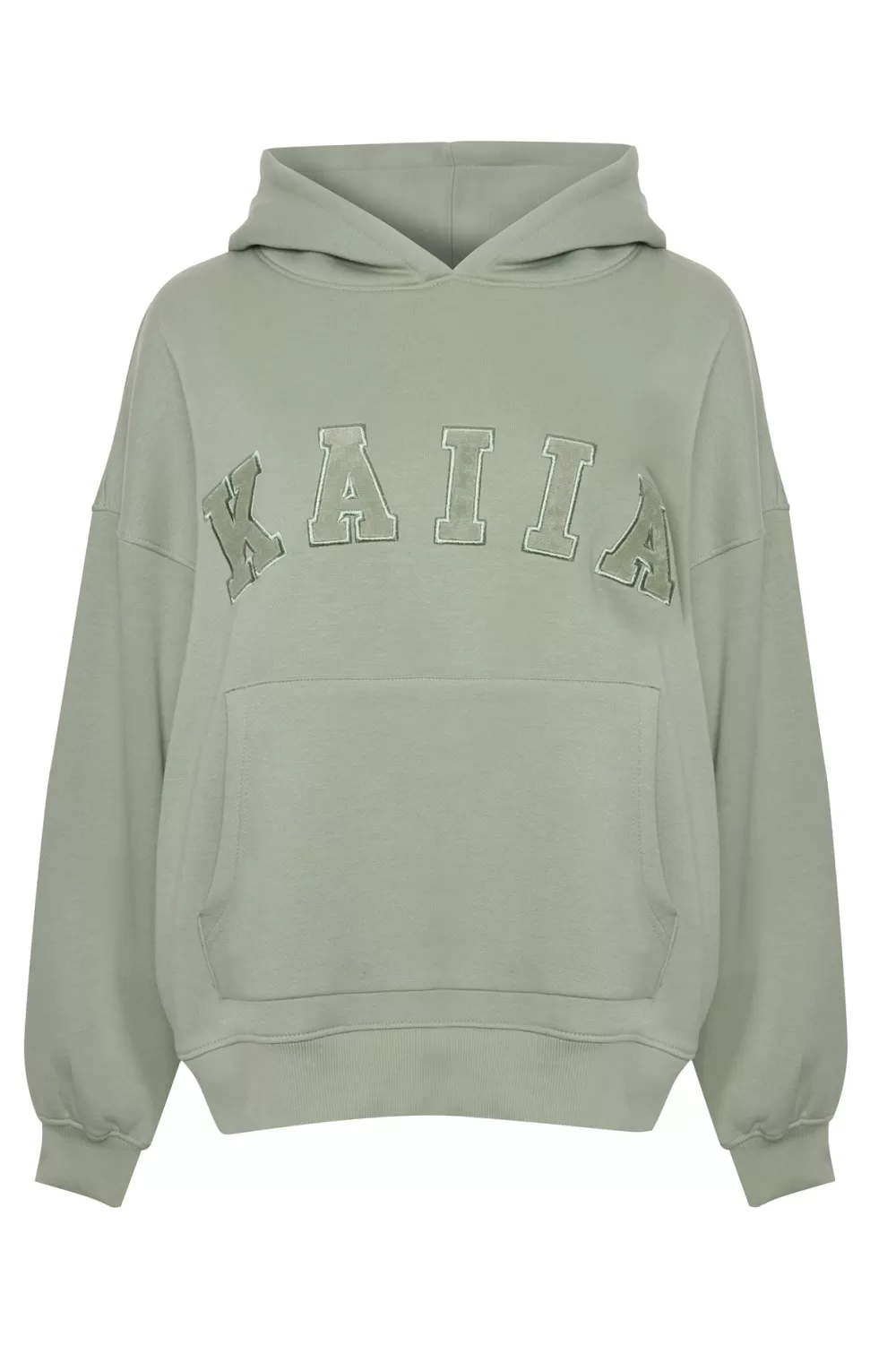 Fashion Public Desire Kaiia Slogan Oversized Hoodie Sage Green