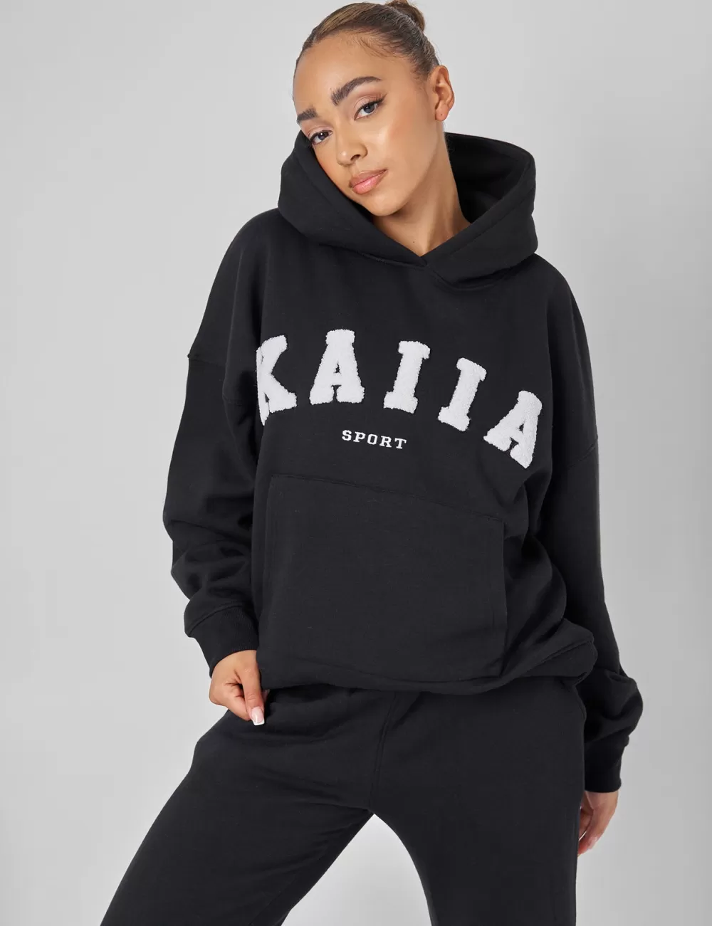 Best Sale Public Desire Kaiia Sport Oversized Hoodie Black