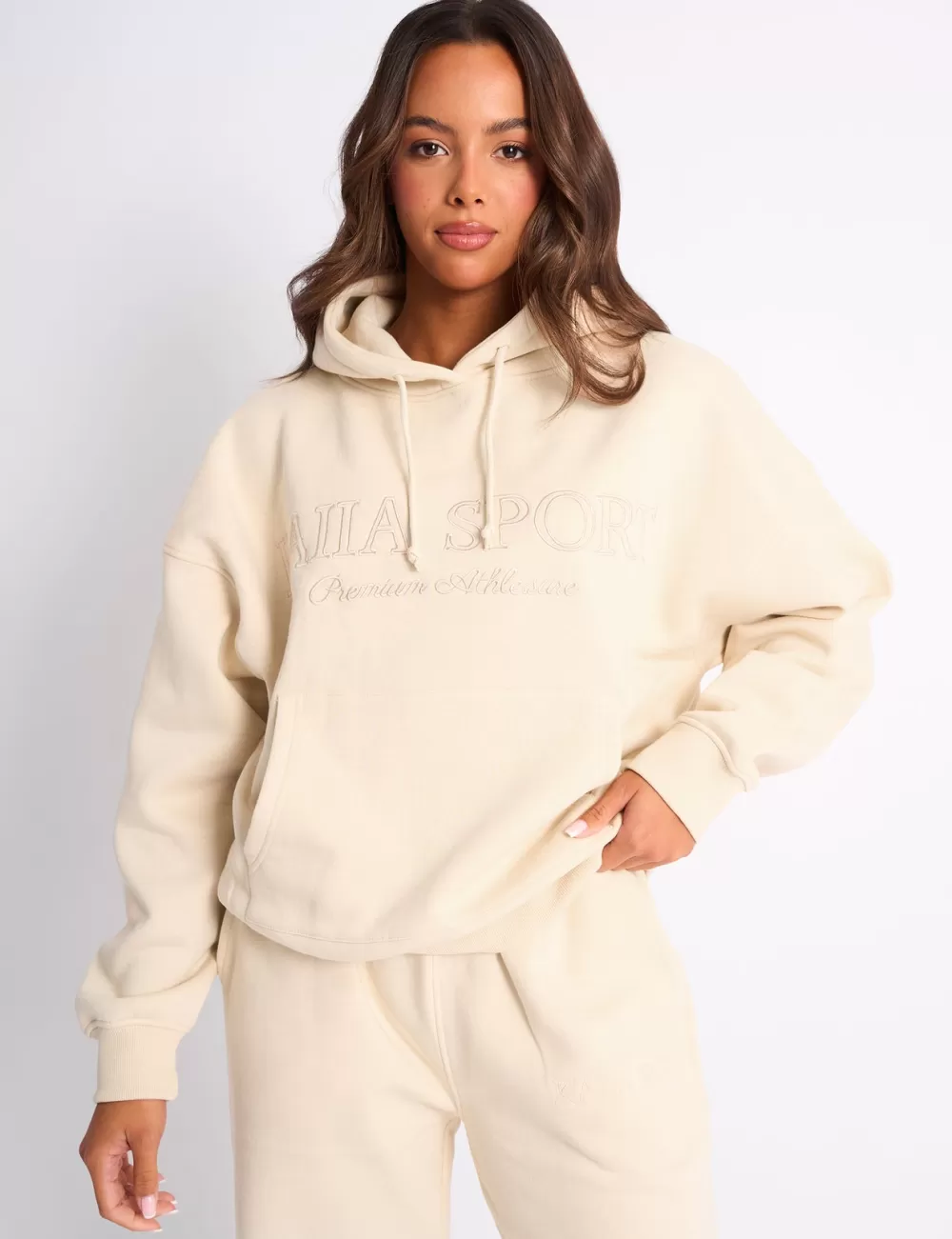 Cheap Public Desire Kaiia Sport Oversized Hoodie Buttercream