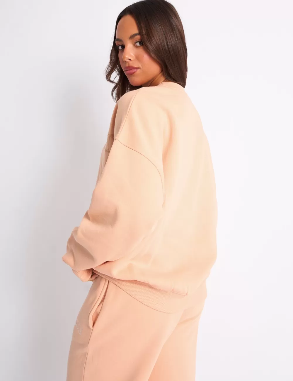 Shop Public Desire Kaiia Sport Oversized Sweatshirt Apricot