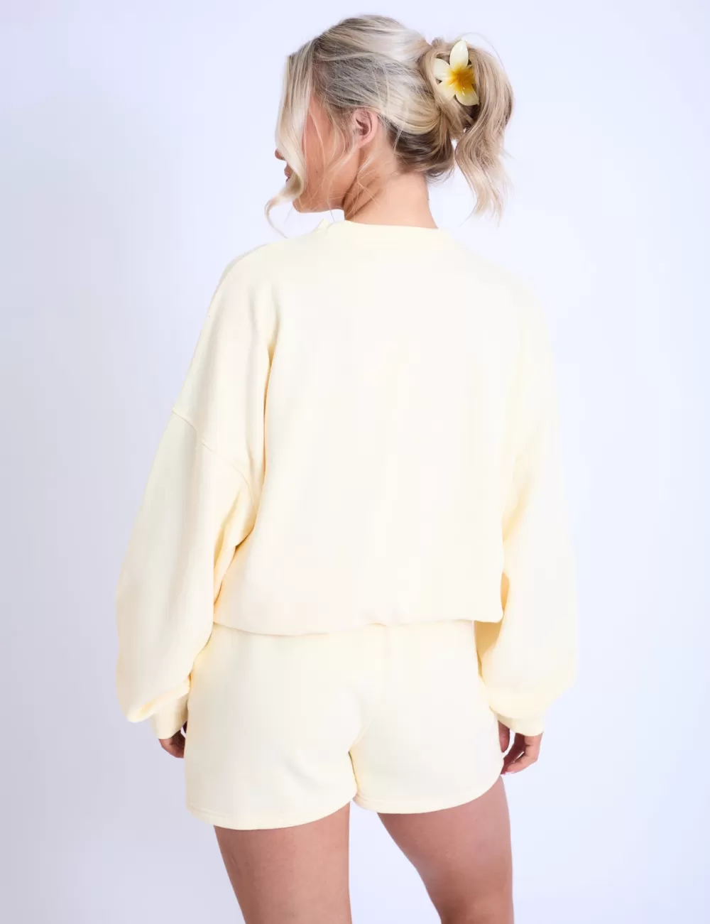 Fashion Public Desire Kaiia Sport Oversized Sweatshirt & Light Blue Lemon