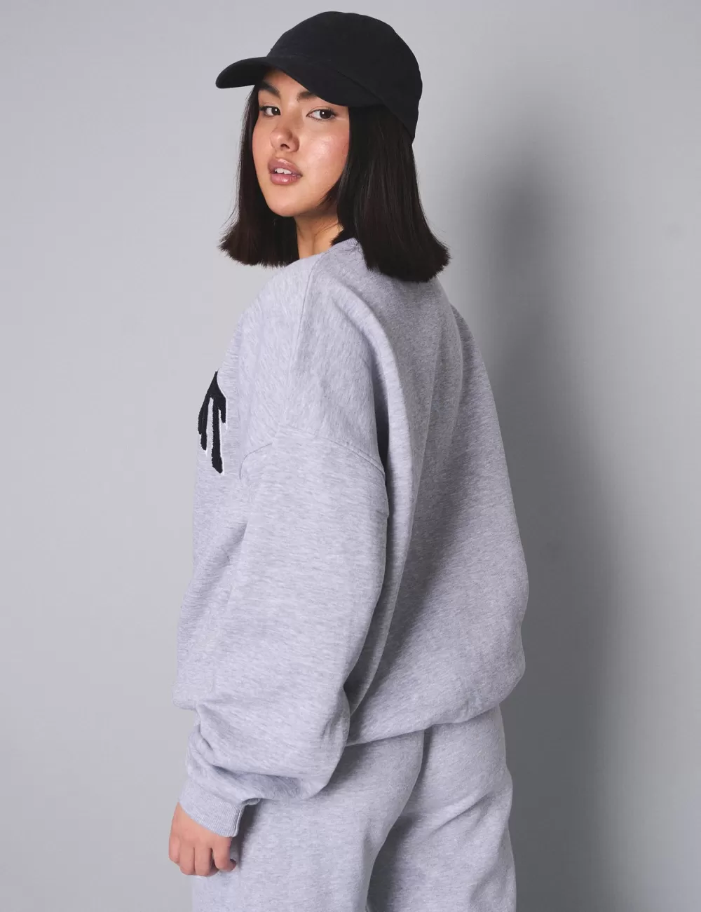 Cheap Public Desire Kaiia Sport Slogan Oversized Sweatshirt Grey Marl Grey_marl