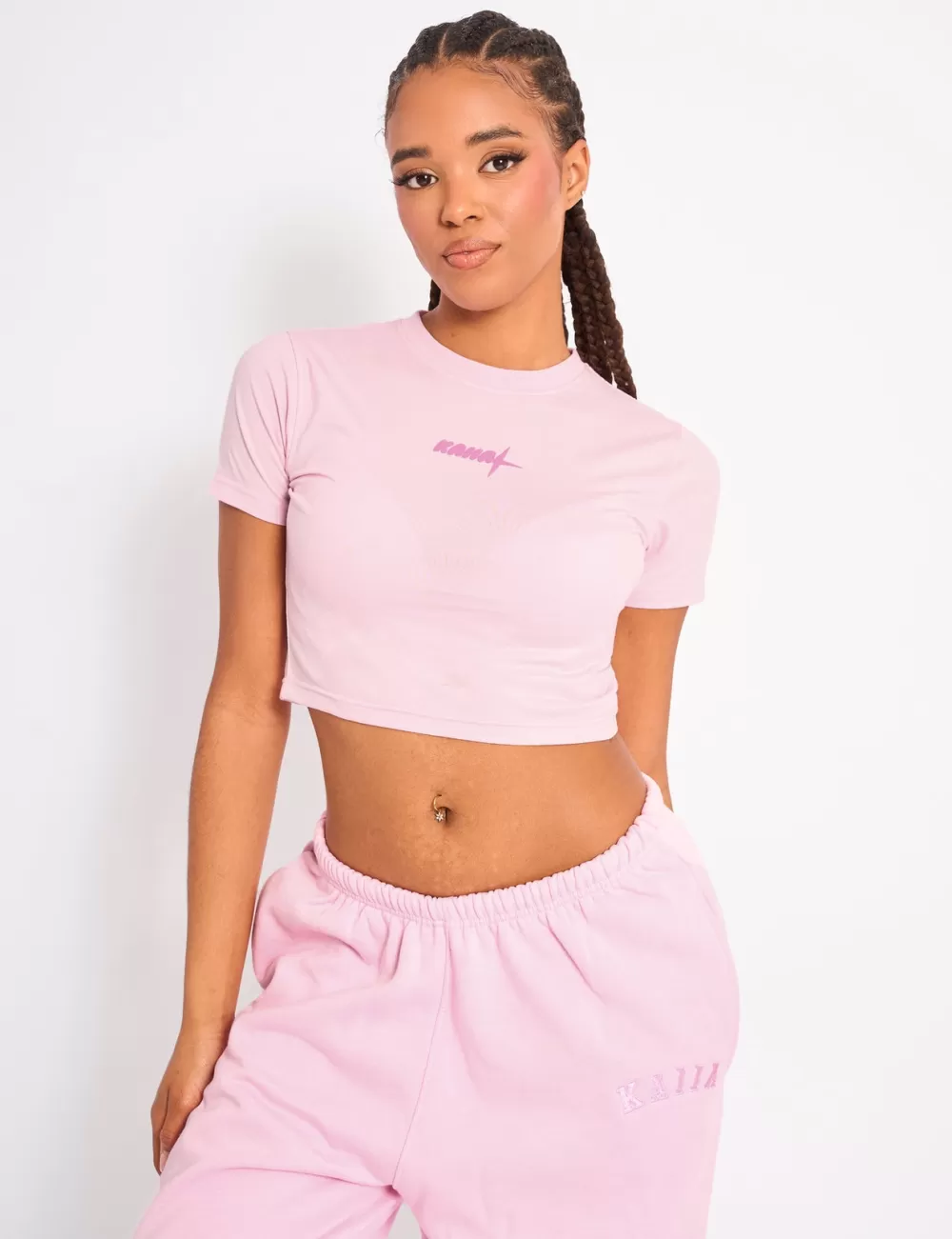 Outlet Public Desire Kaiia Star Baby Tee Baby Pink Baby_pink