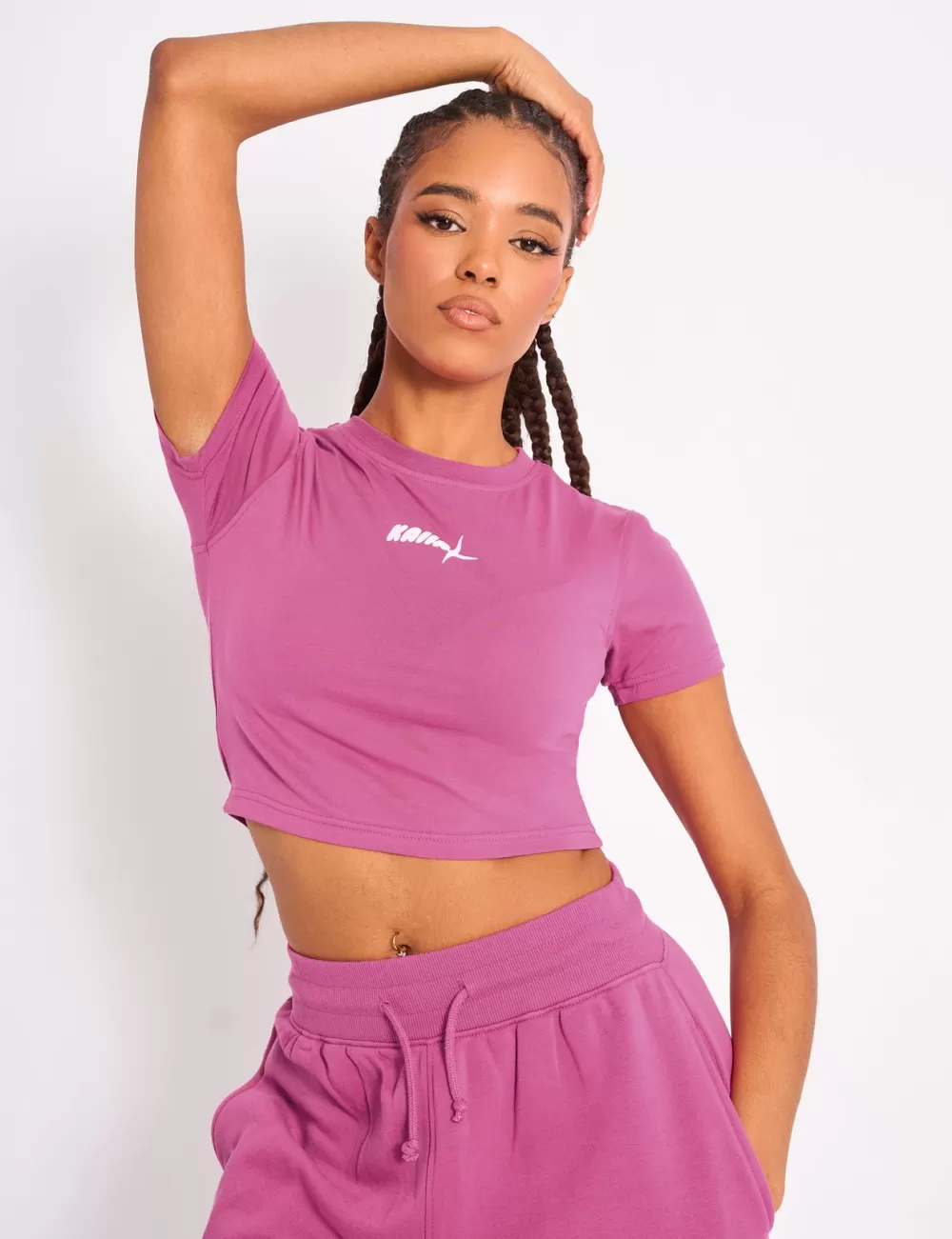 Best Public Desire Kaiia Star Baby Tee Hot Pink