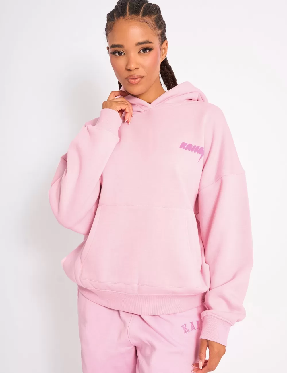 Cheap Public Desire Kaiia Star Graphic Oversized Hoodie Baby Pink Baby_pink