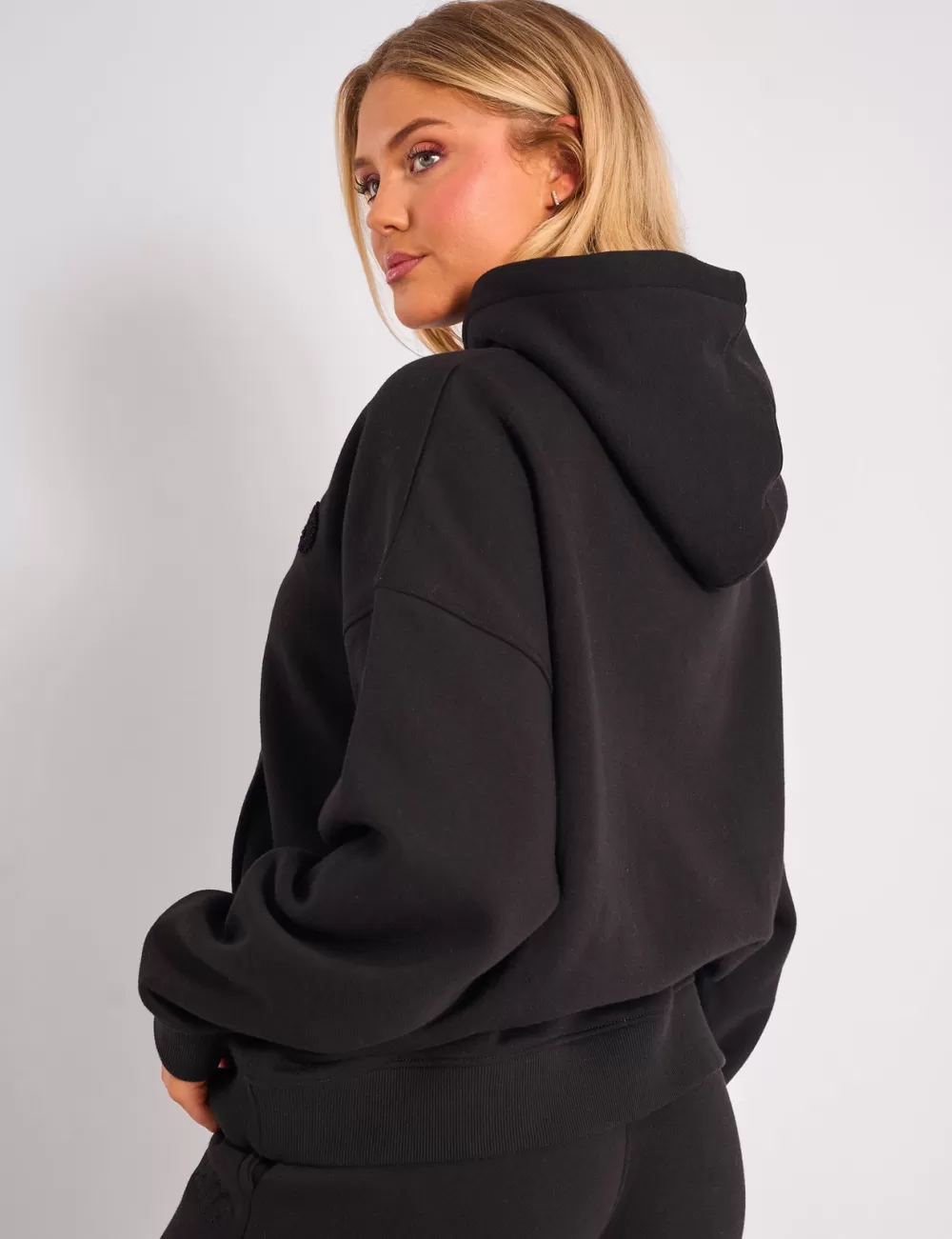 Cheap Public Desire Kaiia Studio Borg Bubble Logo Oversized Hoodie Black