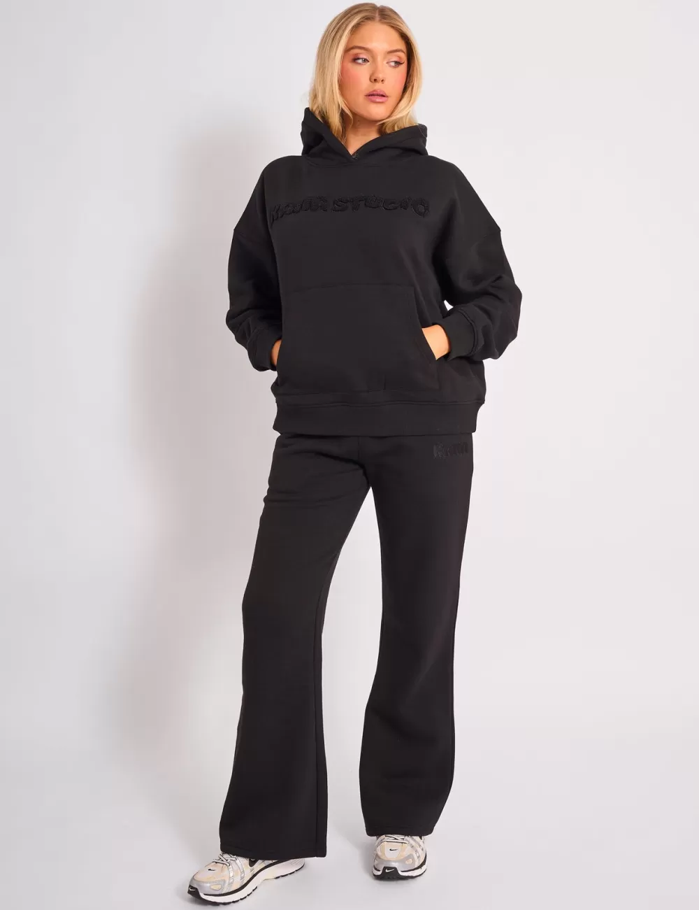 Cheap Public Desire Kaiia Studio Borg Bubble Logo Oversized Hoodie Black