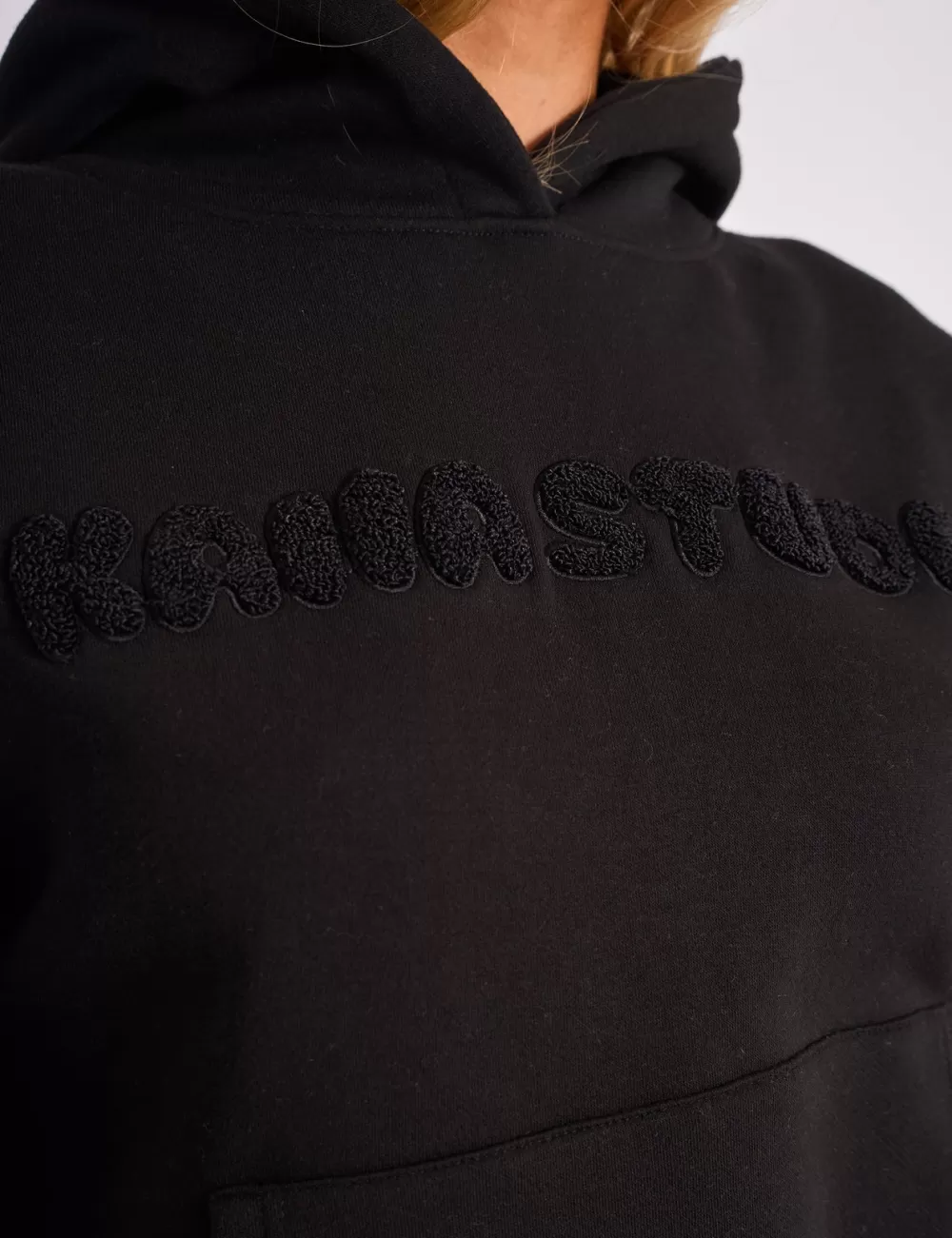 Cheap Public Desire Kaiia Studio Borg Bubble Logo Oversized Hoodie Black