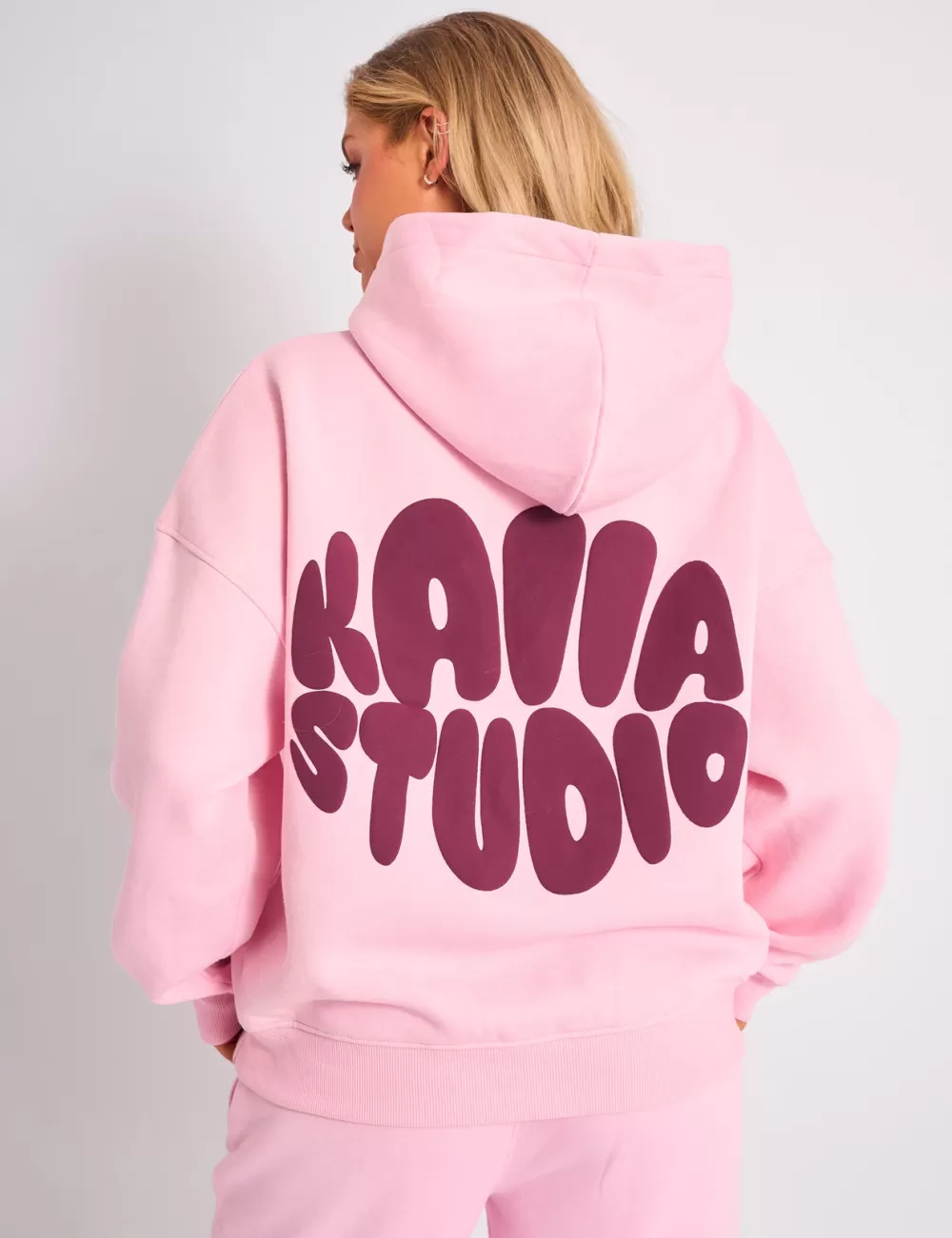 Cheap Public Desire Kaiia Studio Bubble Logo Oversized Hoodie Pink & Plum Pink_plum