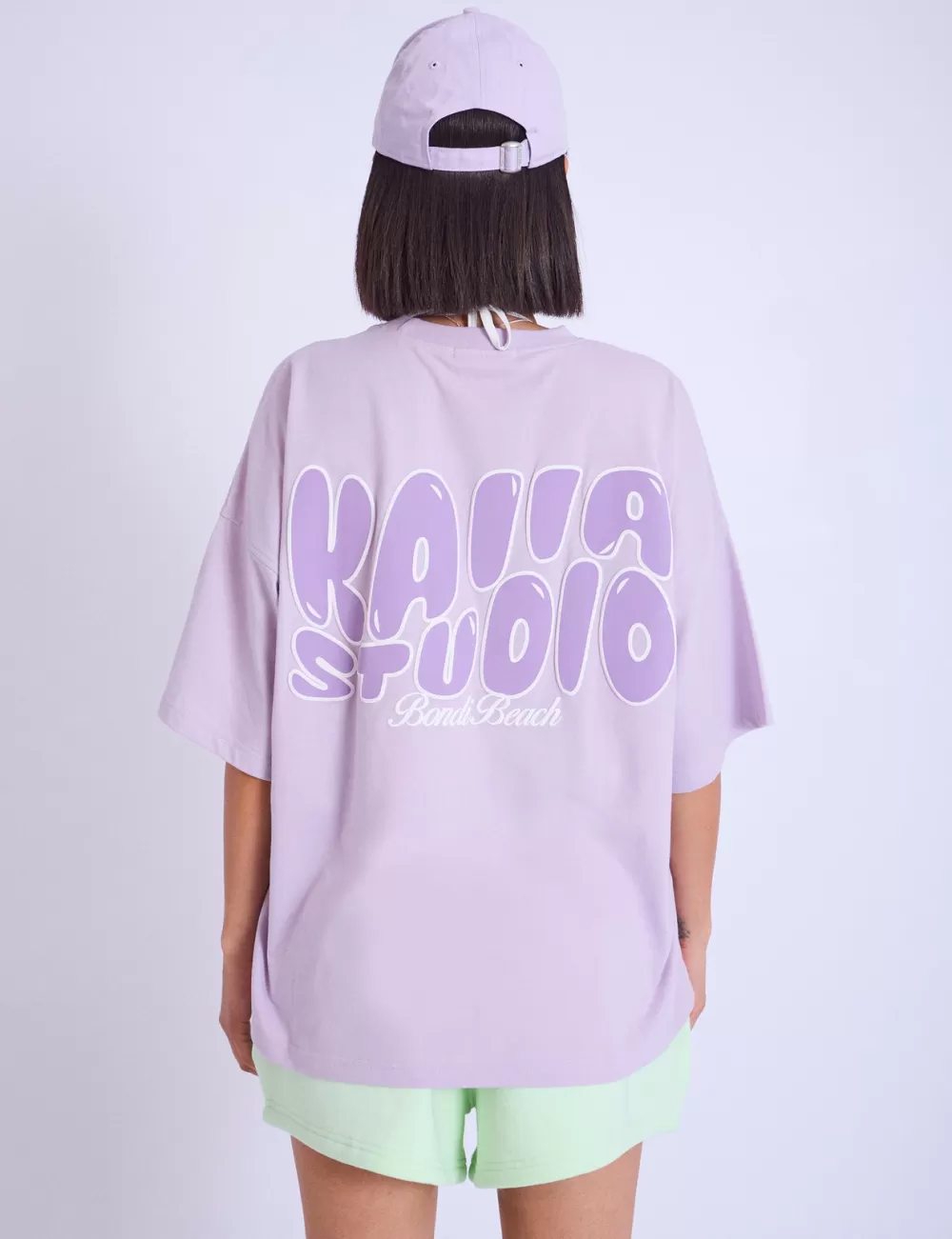 Best Sale Public Desire Kaiia Studio Bubble Logo Oversized T-shirt Lilac