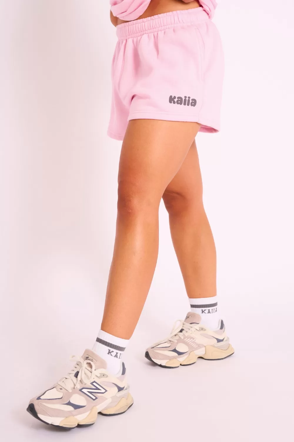 Online Public Desire Kaiia Studio Bubble Logo Sweat Shorts Pink Pink_grey