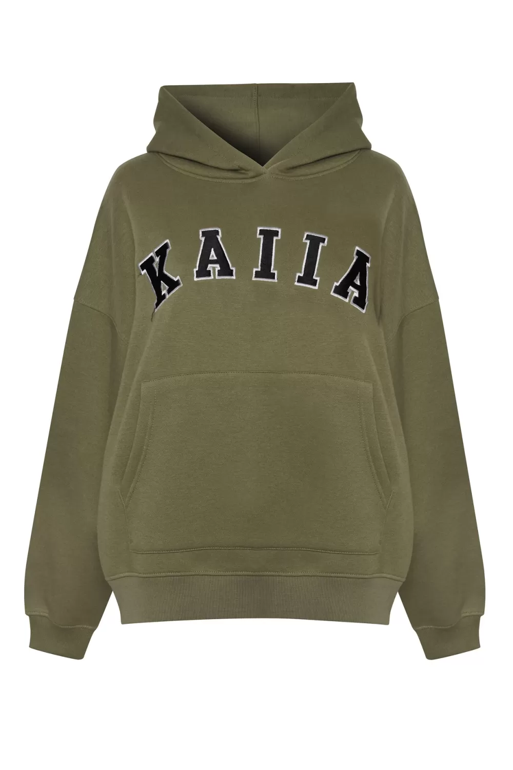 Online Public Desire Kaiia Studio Logo Oversized Hoodie Khaki