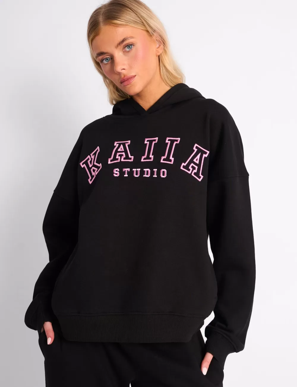 Shop Public Desire Kaiia Studio Oversized Hoodie & Pink Black