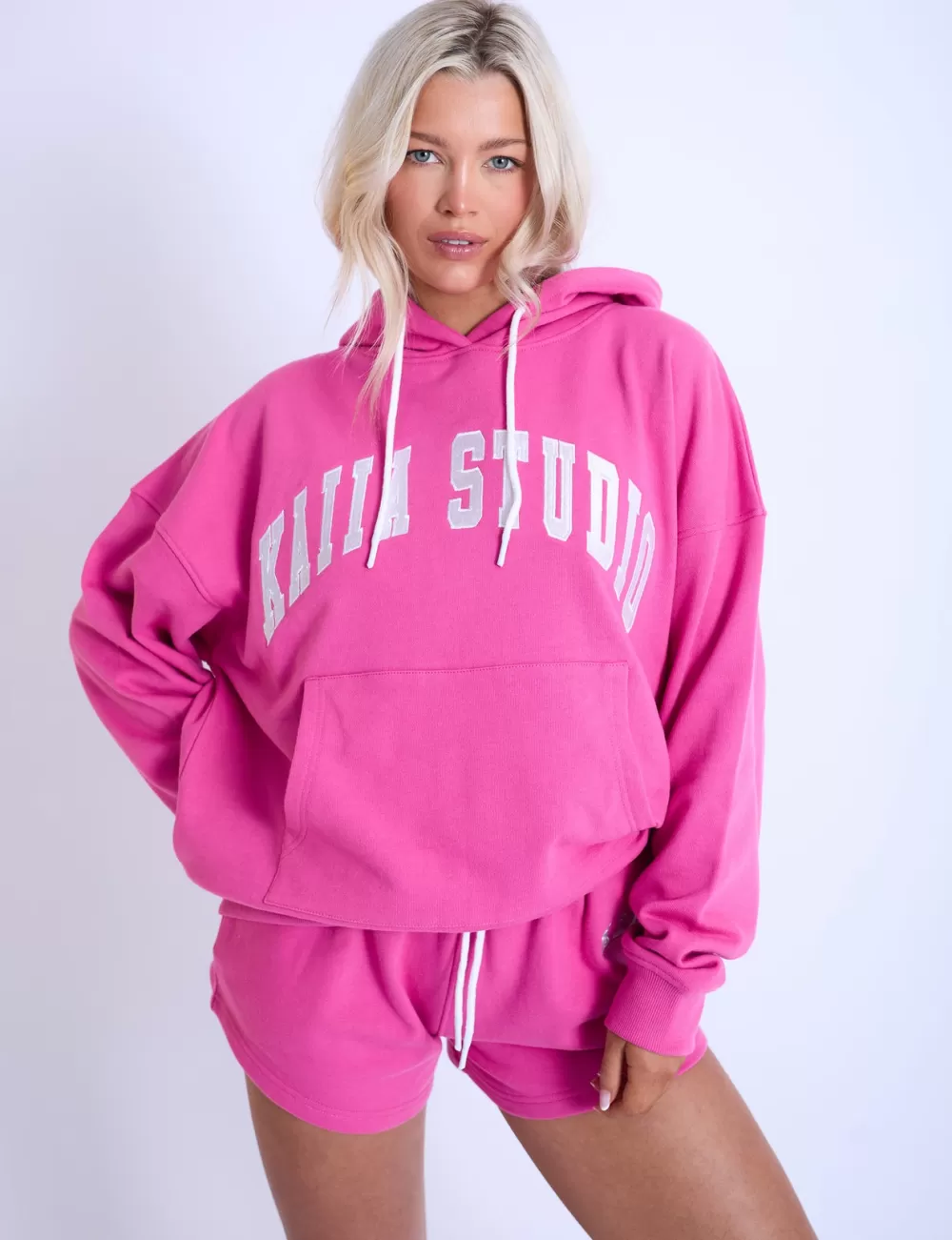 Flash Sale Public Desire Kaiia Studio Oversized Hoodie Hot Pink