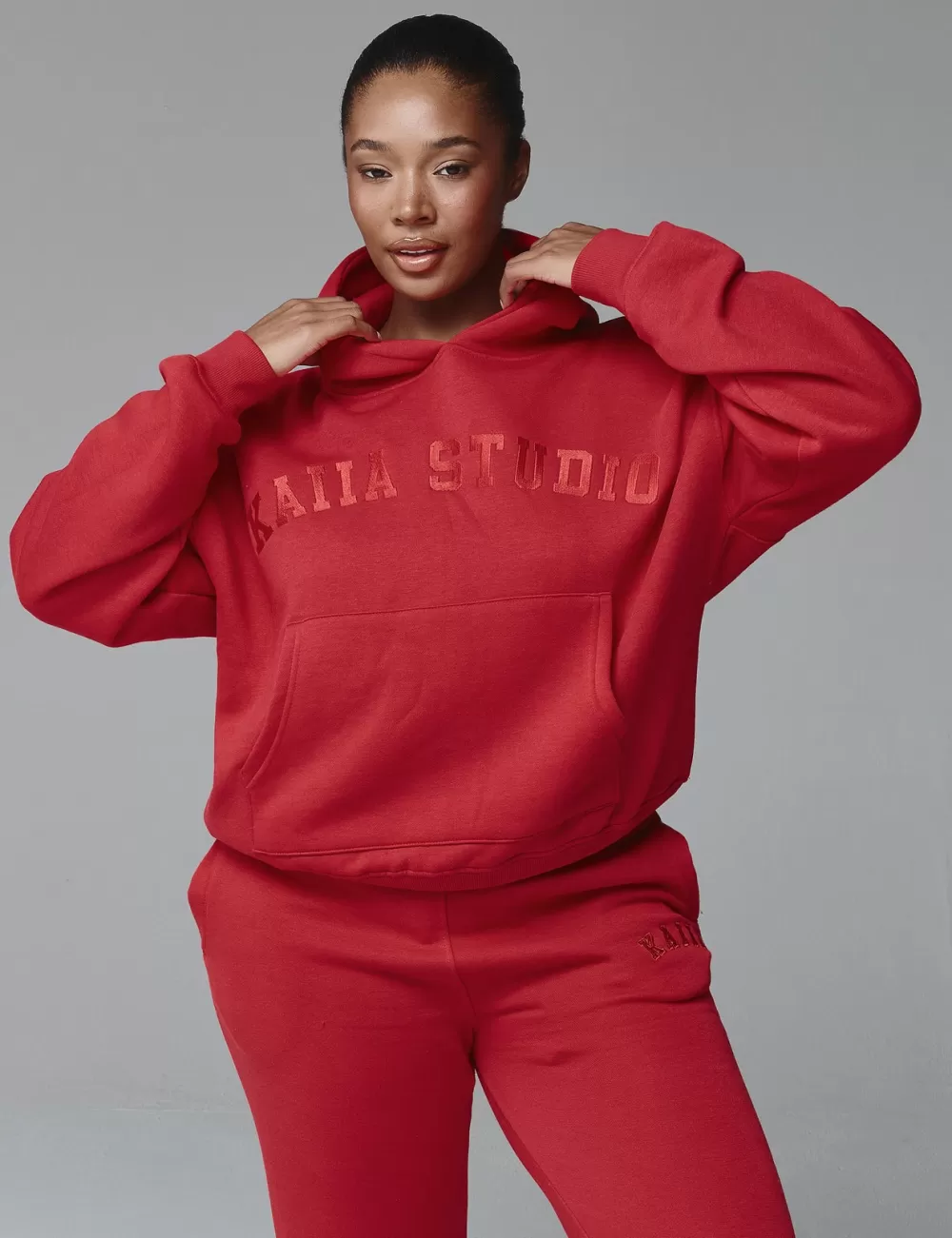 Discount Public Desire Kaiia Studio Oversized Hoodie Red