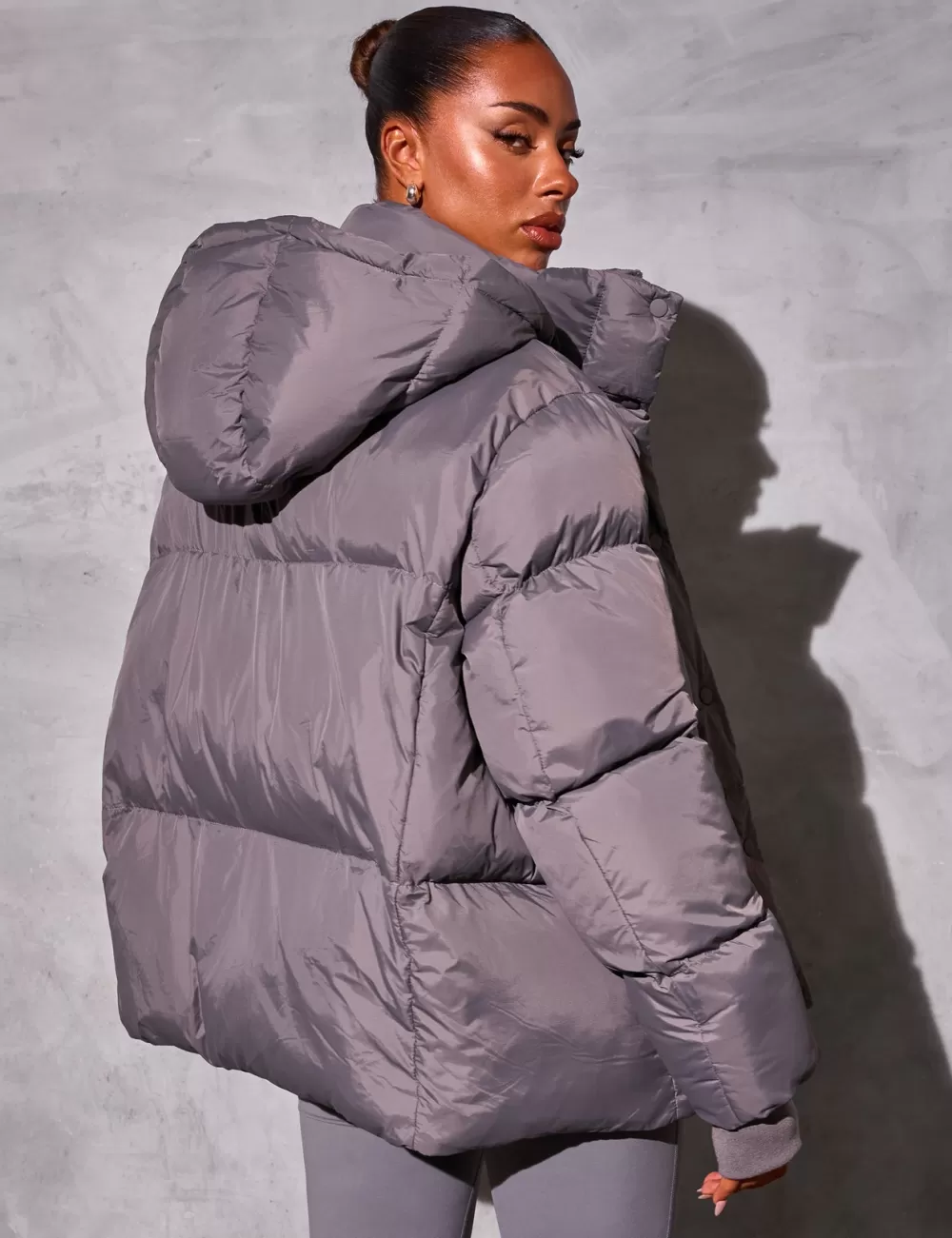 Online Public Desire Kaiia Studio Oversized Puffer Coat Grey