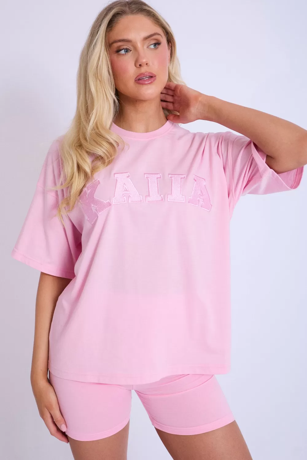 Sale Public Desire Kaiia Studio Oversized T-shirt Baby Pink