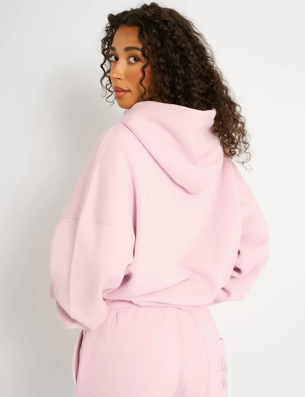 Flash Sale Public Desire Kaiia Studio Script Logo Oversized Hoodie Chai Pink