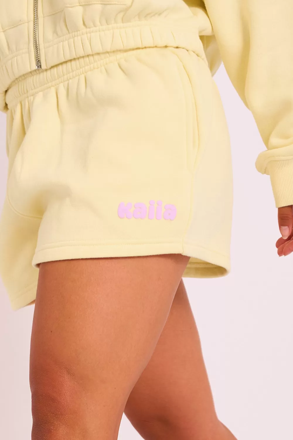 Store Public Desire Kaiia Studio Sweat Shorts Yellow Yellow_pink