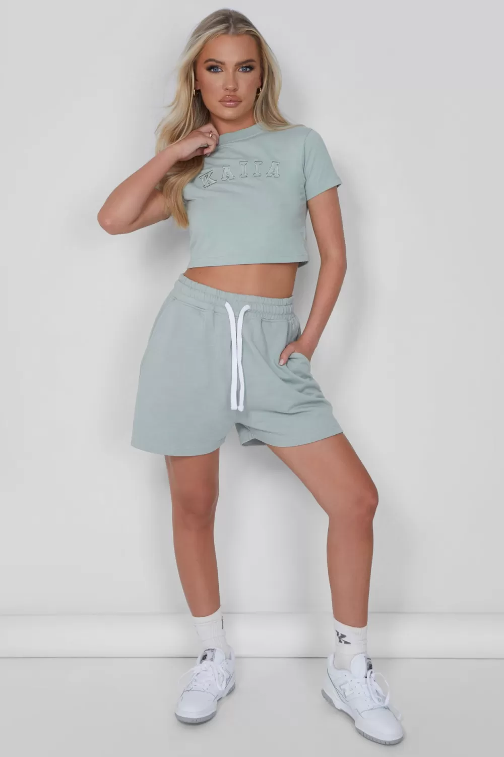 Outlet Public Desire Kaiia Sweat Shorts Light Green