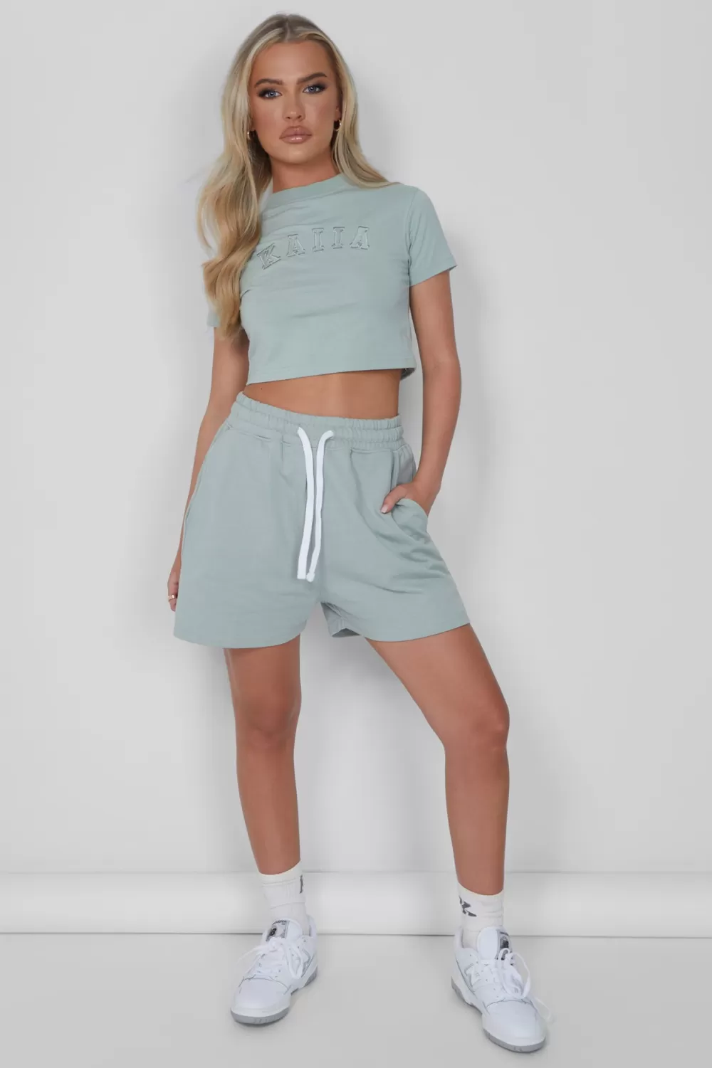 Outlet Public Desire Kaiia Sweat Shorts Light Green