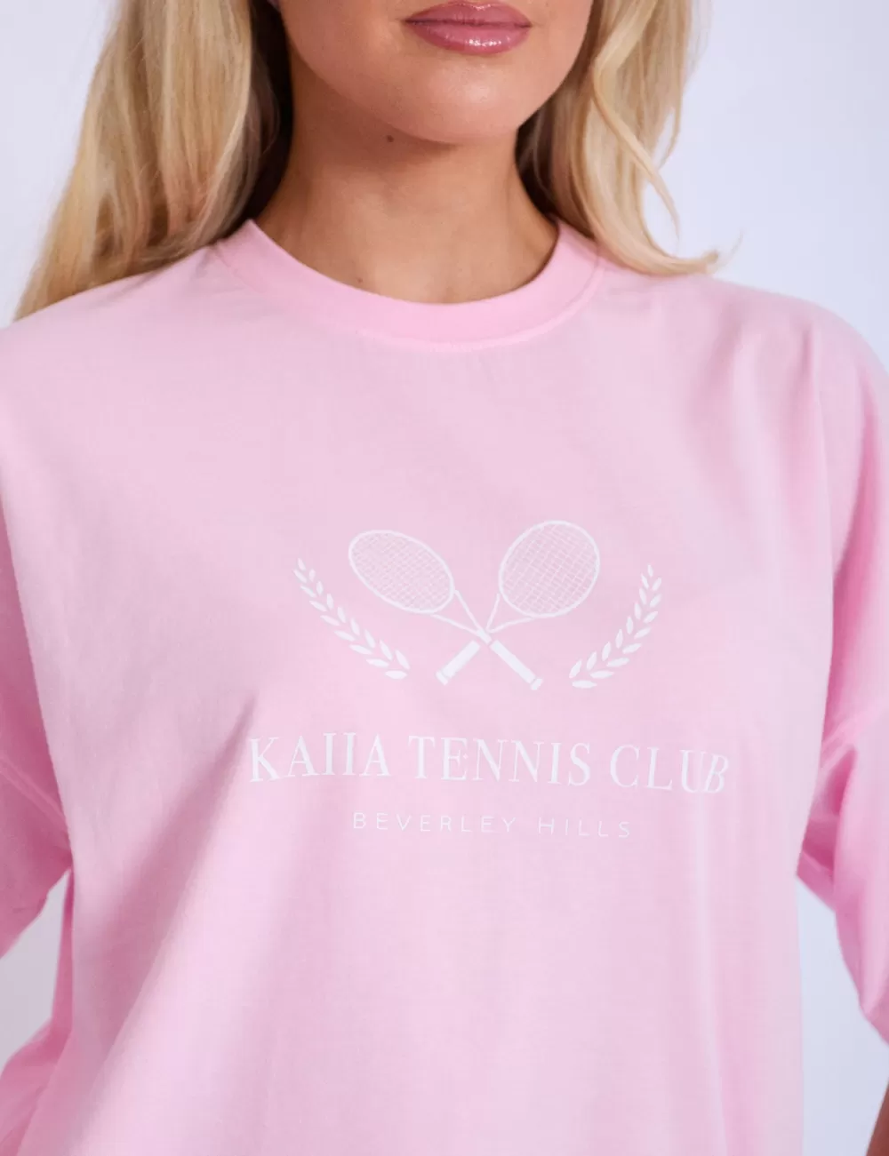 Cheap Public Desire Kaiia Tennis Club Oversized T-Shirt Baby Pink