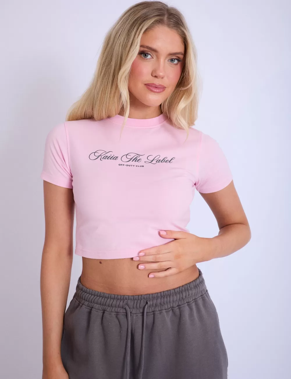 Online Public Desire Kaiia The Label Baby Tee Baby Pink