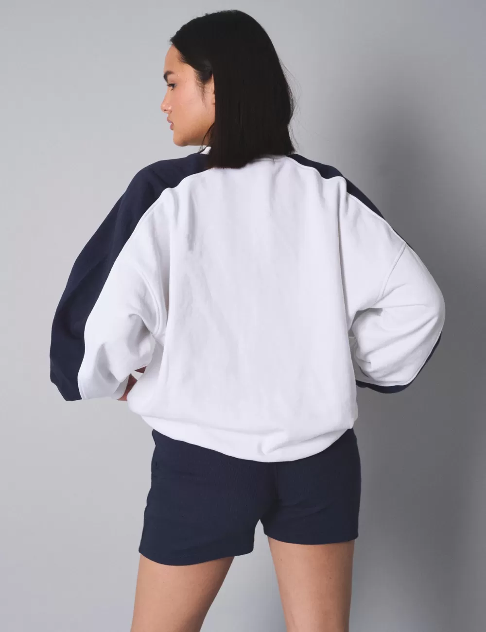 Best Sale Public Desire Kaiia Usa Embroidered Oversized Sweatshirt White